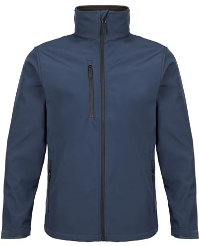 FORT - Selkirk Softshell Waterproof Jacket for Men - Windproof, Fleece-Lined Work Jacket with Adjustable Hem & Cuffs - Breathable Outdoor Rain Coats with Secure Zipped Pockets