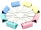 AKORD 15 mm Metal Binder Clip Clamp - Assorted Colours (Pack of 60)