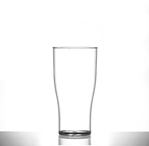 Virtually Unbreakable Polycarbonate Tulip Plastic Half Pint Glass, Pack of 6