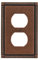 Amerelle 54DAZ Georgian Tumbled 1 Placa de pared dúplex, bronce envejecido