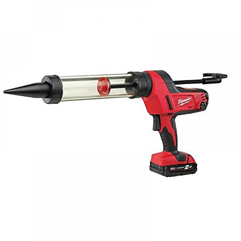 MIL C18 PCG/400T Transparent Tube Caulking Gun 400ml 18V 1 x 2.0Ah Li-ion