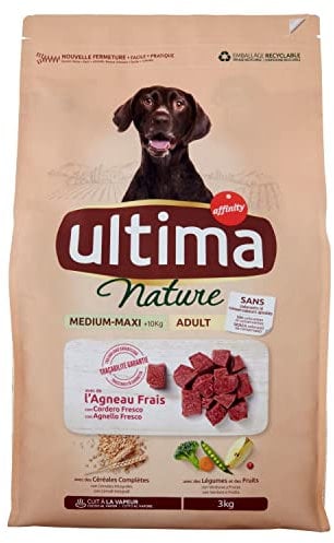 Ultima Nature Cibo per Cani Medium Maxi Adulti con Agnello, 3000g