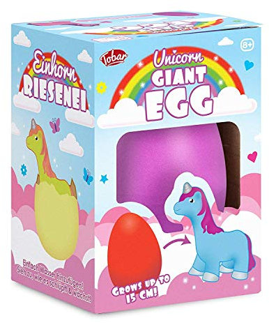Tobar 29003 Unicorn Giant Egg, Multi-Colour,15cm