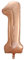 Folieballon 1 rose goud 85cm