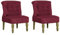 vidaXL 2X Französischer Stuhl Sessel Polstersessel Loungesessel Relaxsessel Fernsehsessel Clubsessel Sofa Möbel Esszimmerstuhl Wohnzimmer Weinrot Stoff