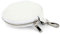 modamoda de P10 / P08 Damen Leder Rauleder Geldbörse Münzgeldbörse Taschenanhänger ø 11,5 cm handmade in Italy, Farbe:Weiß