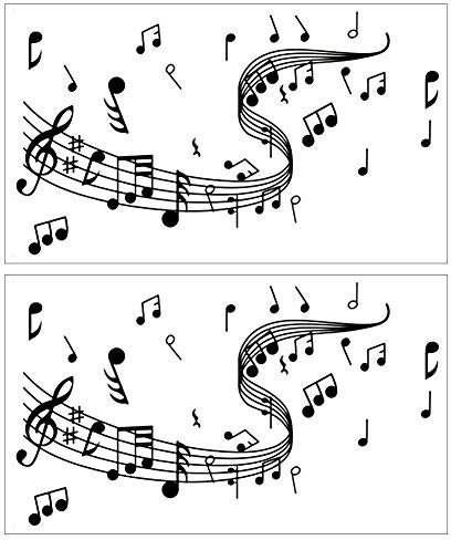 HERCHR 2Pcs Music Note Wall Stickers, DIY Removable Wallpaper for Home Decoration Supplies