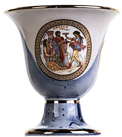 Pythagoras Tasse der Gerechtigkeit Dionysus Phaethon Pythagoras Fair Becher altgriechenland blau kobalt nutzbar