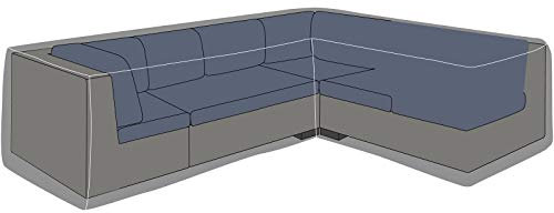 deVries PREMIUM SCHUTZHAUBE FÜR ECKLOUNGE GRÖSSE L - 255 x 255 x 80 CM