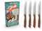 Solance Smokin' Barrels - Everyday Steak Knives with Exotic Hardwood Handles - Set of 4