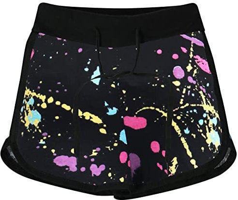 A2Z 4 Kids Girls Shorts 100% Cotton Dance Sports Trendy Fashion Summer Hot Short - Girls Shorts 426 Pastel Splash 9-10