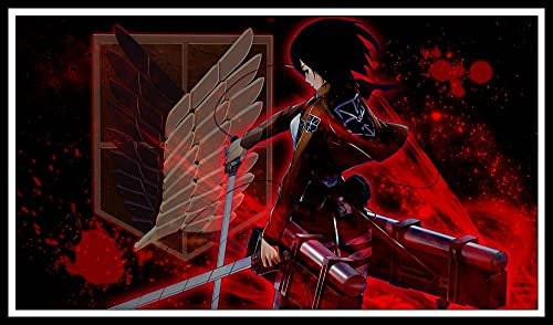 KHGKF 5d Diamant malerei Set für Erwachsene Kinder,5d Diamond Painting Full Set,Full Drill Diamond Art Kit,Attack On Titan Anime-Diamantmalerei Mikasa Ackerman Attack On Titan Scouting Legion