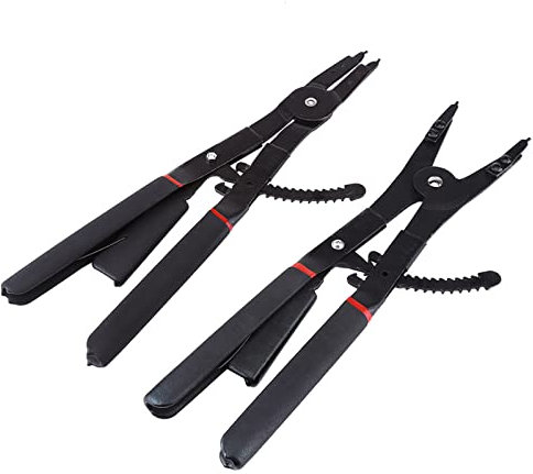Pince à Circlips, 16 Universal Circlip Snap Ring Pinces Tool Set Bague de Retenue avec Embouts de Remplacement pour Automobile, Tondeuses