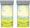 ABAKUHAUS Land 2er-Satz Spannbetttuch, Sunny Landwirtschaftliche Landschaft, Soft Dekorativer Stoff Bettwäsche Rund-um Elastischer Gummizug, 90 cm x 190 cm, Gelbgrün
