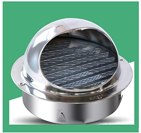 ZXCASDF Griglia Aerazione Tonda,Copertura di Sfiato Dell'essiccatore a Parete Acciaio Inox,Griglia di Ventilazione A Sfera,per Bocchette di Scarico,Bagno,Cucina Ventilatori,160mm/6.3in