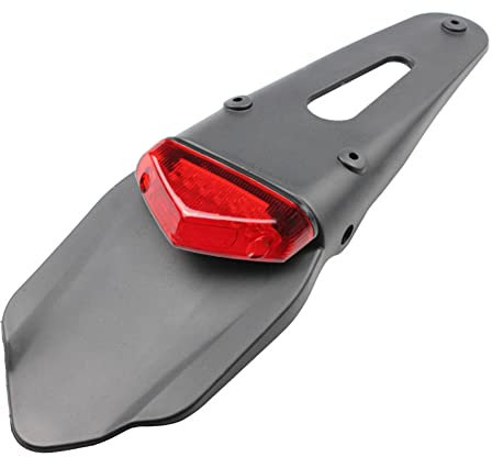 Motorrad Kotflügel hinten Rücklicht, Asudaro Motorrad LED Rücklicht Heckfender Rücklicht 12V Motocross Fender Rücklicht Motorrad Bremslicht für Motorrad Motocross ATV Dirt Bike,rot