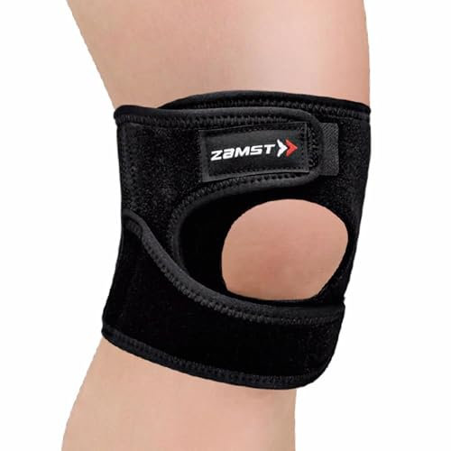 Zamst JK-1 Knee - Ginocchiera per rotula e tendine rotuleo - Tutore ginocchio con cuscinetto rotuleo e chiusure regolabili - Ideale per sport che comportano salti (M)