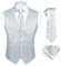 Enlision Anzugweste Weiß Herren Hochzeit Paisley Westen & Krawatte Einstecktuch Party Floral Jacquard Anzug Weste Set L