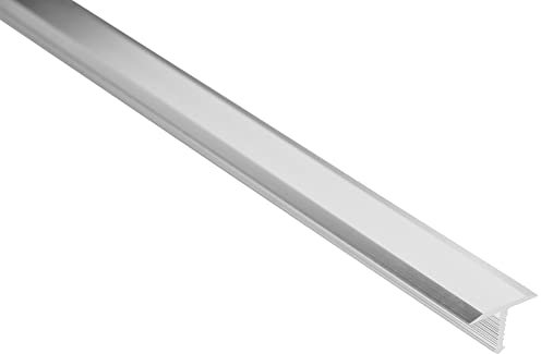 Effector Übergangsprofil T-Profil, 100 cm, 26x90 mm, Silber, Bodenleisten Übergangsschiene, Eloxiertes Aluminium, Aluprofil, für Laminat, Parkett und Fliesen