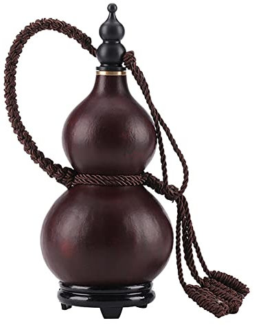 FXNFXLA Hüftwasserflasche, Reine Natürliche Kürbisflasche, Auslaufsicheres Bienenwachs, Tragbare Kürbis-Wasserflasche Für Den Außenbereich, Für Camping Oder Innendekoration(Size:22cm)