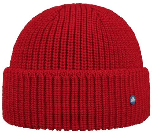 HAMMABURG Umschlagmütze Schirmmütze Rippstrick Uni einfarbig Made in Italy Damen Herren Herbst Winter