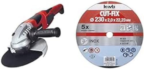 Einhell Winkelschleifer TE-AG 230/2000 (2000 W, Scheibe Ø 230 mm, Softstart, drehbarer Handgriff, Schutzhaube, inkl. 5 Trennscheiben)