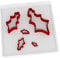 Holly Leaf Set of 5 Cutters for Cookies Clay Polymer Fondant Icing Dough Playdough Multiple Sizes 5