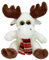 BEMIRO Elch Plüschtier Mads Mit Schal - Ca. 20 cm, Weihnachts Kuscheltier, Figur, Deko, Rentier