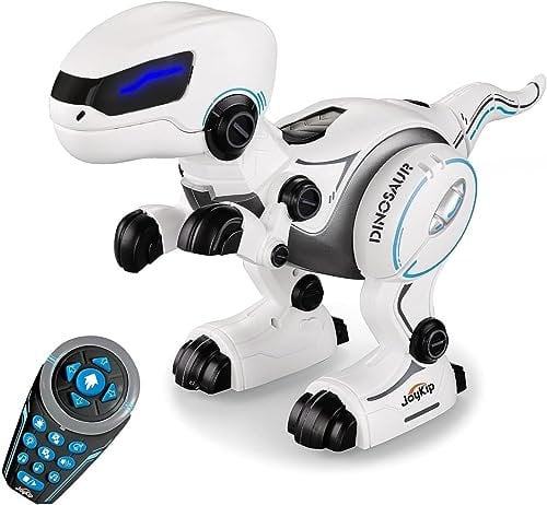 JoyKip Ferngesteuerter Roboter Intelligenter Programmierbarer RC Dinosaurier Spielzeug für Kinder - Gehender Tanzender Singender Dino Roboter mit LED-Lichtern. Geschenk für 3-7 Jahre