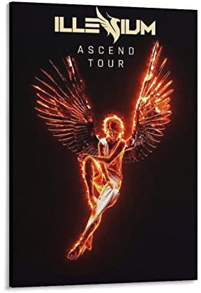 ZHUYING Illenium Poster Sänger Poster Kunst Poster DJ-Poster Leinwand Wandkunst Drucke Poster Foto Bild Malerei Poster Raumdekoration 60 x 90 cm