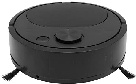 ASHATA Aspirador Robot, Mini Robot Aspirador, Robot de Barrido Inteligente con Carga USB Multifuncional, Limpieza Diaria, para Alfombras de Azulejos de Pisos de Madera (Negro)