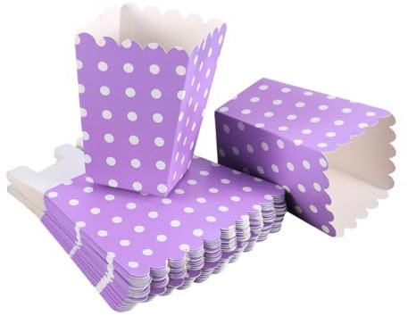 PRETYZOOM 24piezas Cajas Para Cartón Tapa Diseño De Para Aperitivos Fiestas Cines