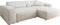 DELIFE Eckcouch Sirpio XL Bouclé Creme-Weiß 270x170 cm Recamiere variabel