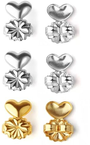 GGUFAY Ohrringheber Einstellbare Ohrringlifter, Hypoallergen Ohrläppchen Heber für Earring Backs Ohrring Zubehör, Ziemlich Damen Ohrring-Verschlüsse Lifters