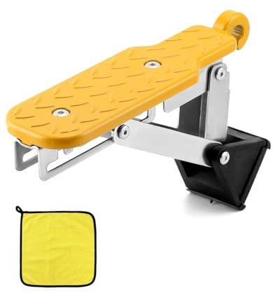 QWORK® Marchepied de Voiture, pédale de Voiture Pliable, accès Facile au Toit, Convient aux SUV, camions, Jeep, réglable
