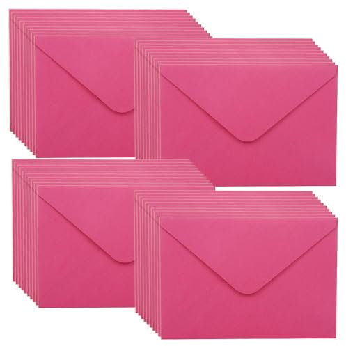 WYAN Mini umschläge-40 Stück 15,5 * 10,5cm Rosa Kraftpapier Umschläge,Klassischer Umschlag spiegeln,für Geschenkkarte Hochzeit,Geburtstag Party Supplies(Karten ausschließen)