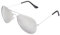 Miobo mit Edelstahl Metall Gestell Sonnenbrille Silber Silber