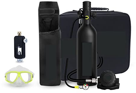 Réservoir de plongée Combinaison De Plongée 1L Bouteille De Plongée Combinaison Respiratoire Sous-marine Respirez plus doucement(Zwart)