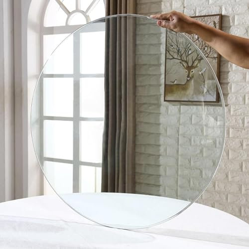 HJXGQJM Glasplatte Rund Tischplatte，Tisch Glasplatte Ersatzteil, Tischplatte Gehärtetes Glas，Tisch Glasplatte Platte Esstisch，Outdoor Glastisch Einfach Zu Säubern(80CM(32INCH))