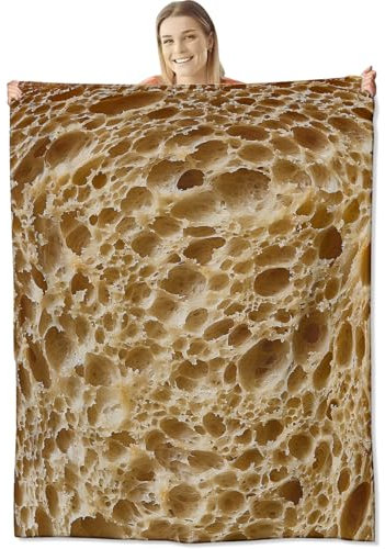 Toastdecke für Kinder und Erwachsene, weiche, leichte Toast-Überwurfdecke für Sofa, Bett, Reisen, Camping, Toast, Geschenkidee, Toast-Dekoration, 127 x 152,4 cm