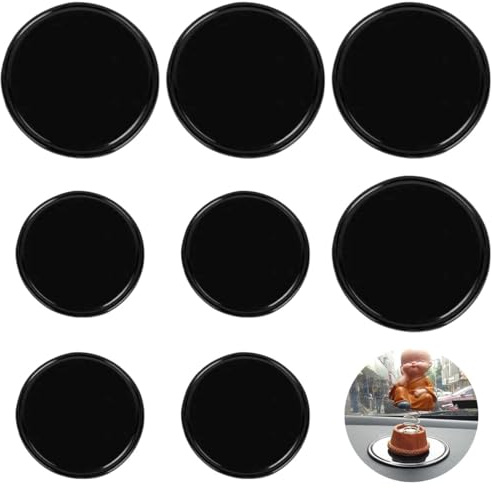 ZILZUFA 8 Pezzi Tappetino Antiscivolo Auto, 8cm e 5cm Nano Gel Fixate Pad, Tappetino Antiscivolo in Silicone Riutilizzabile Tappetino Antiscivolo per Auto per Porta Cellulare Auto, GPS, Casa, Ufficio