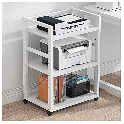 KKMNDE Soportes para computadora Soporte para CPU Soporte de Piso para Escritorio de 3 Niveles Estante de Almacenamiento para Impresora Marco Lateral para Escritorio