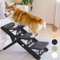 Hundetreppe für Bett & Sofa 2-in-1 Hundetreppe/Rampe - höhenverstellbare Hunderampe für Couch 18-50 cm - Hundetreppe für kleine Hunde - leicht zu bewegen Haustiertreppe mit Absatzplattform Schwarz