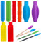 Chew Pencil Topper Set, 8 Pcs Silikon Kaustab, Beißring Bleistiftaufsatz Juwel, Gute Flexibilität Sensorisches Kauspielzeug, für Kinder mit ADHS, Zahnen, Beißende, Fingernägel Kauen