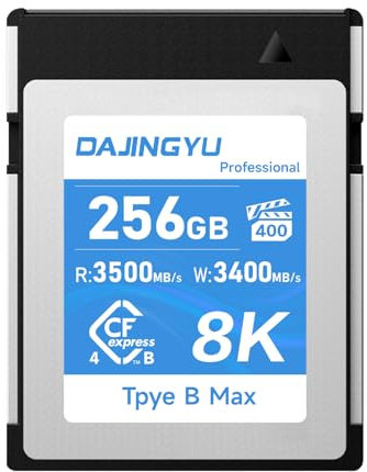 256GB CFexpress 4.0Type B Memory Cards for 8K RAW Photo and Video Recording Compatible with Nikon R5/R5C/Z8/Z9 Canon Cameras up to 3500MB/s Write,3400MB/s Read