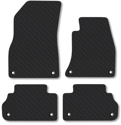 Audi Q5 (2016-2025) 5mm Rubber Car Mats | Heavy Duty Rubber Tailored Fit Floor Mats Full Coverage Durable Waterproof Accessories Easy Clean Anti Slip Made in the UK