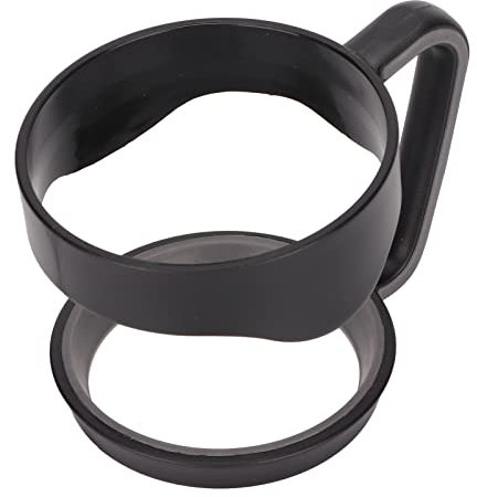 Tumbler Cup Handle Travel Mug Holder 2 Circle Non Slip for Car Icemaster Snowman 30OzBlack (Black)