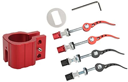 Scooter Clamp with Quick Release Lever and Hex Wrench for Zero 8X 10X 11X Electric Scooter Rugged Lock Attachment Ensures Stability and Portability (Red)