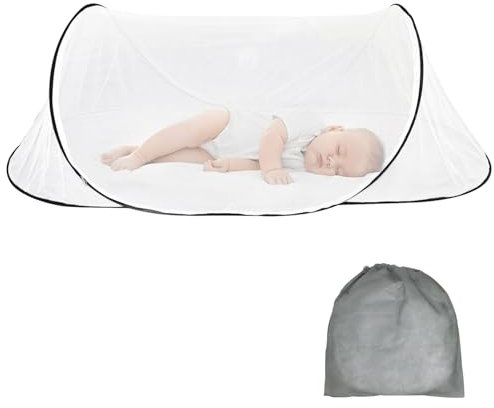 Spetsbst Mosquitera Pop Up 200 x 80 x 56 cm plegable de viaje mosquitera cama tienda de campaña Mosquito Red para casa y camping adecuada