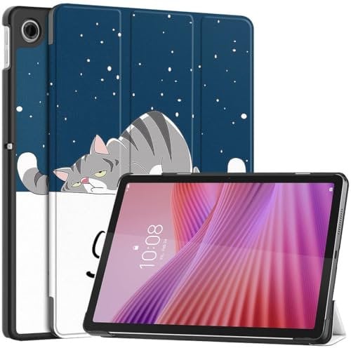 SATURCASE Case for Lenovo Tab 10.1 2025 / Lenovo Tab K10 Gen 2 10.1 inch, Beautiful PU Leather Flip Foldable Folio Stand Slim Light Auto Wake Up/Sleep Protective Tablet Cover (KN-6)
